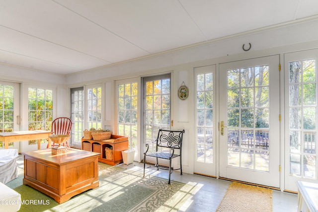 sunroom / solarium featuring a wealth of natural light