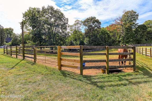 exterior space featuring a rural view