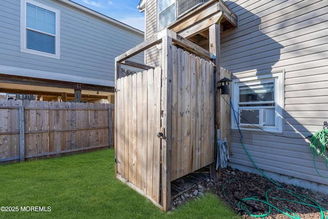 318 Bayview Ave, Union Beach, NJ 07735 - view of property exterior featuring fence and a lawn