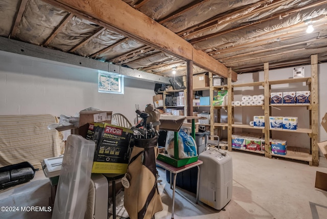 view of storage room