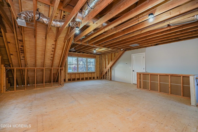 view of attic