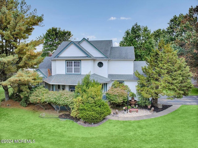 exterior space with a front yard