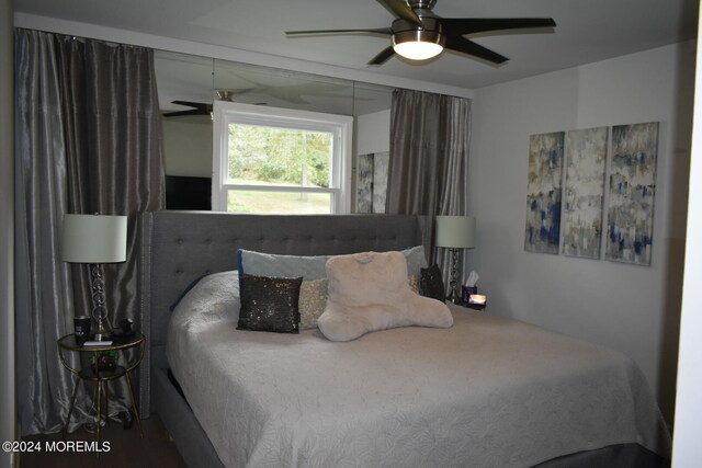 bedroom with ceiling fan