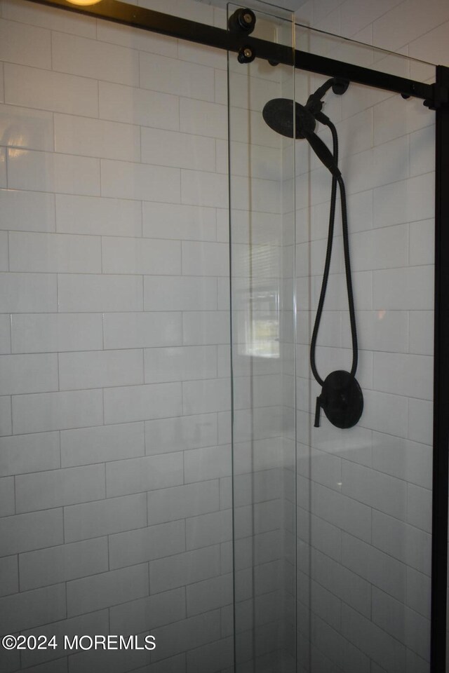 room details with a shower with door