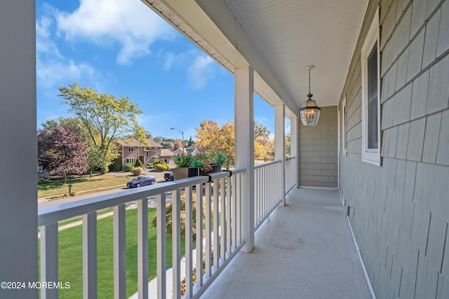 balcony with a residential view