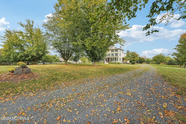 view of street featuring driveway