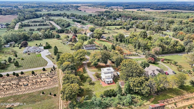 bird's eye view featuring a rural view
