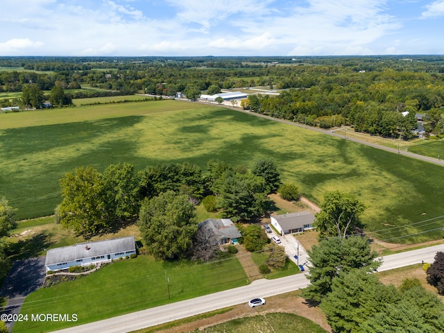 aerial view featuring a rural view