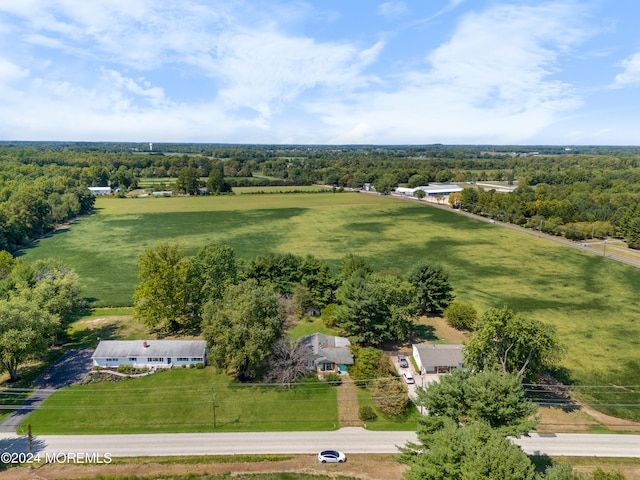 bird's eye view with a rural view