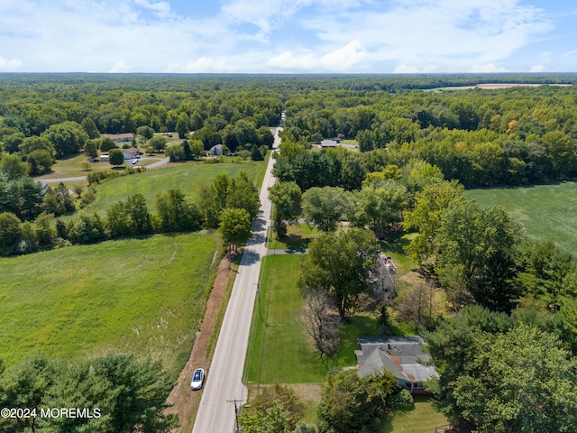 drone / aerial view with a rural view