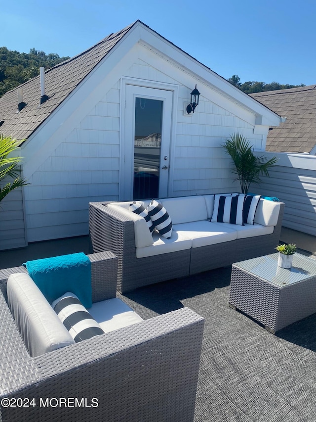 view of patio featuring outdoor lounge area