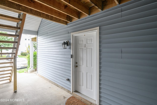 view of doorway to property