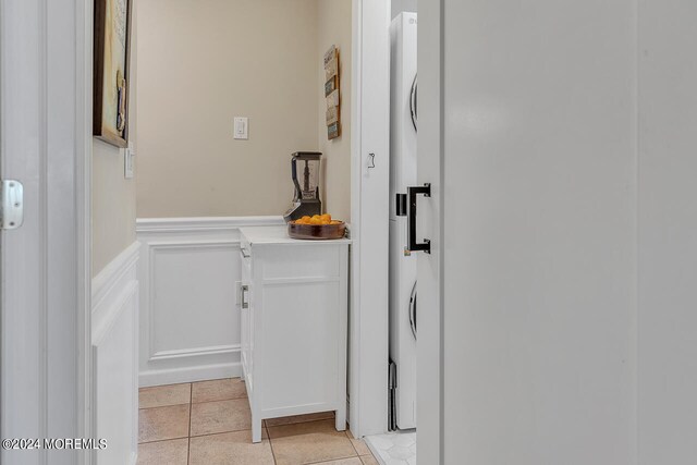 bathroom with tile patterned flooring