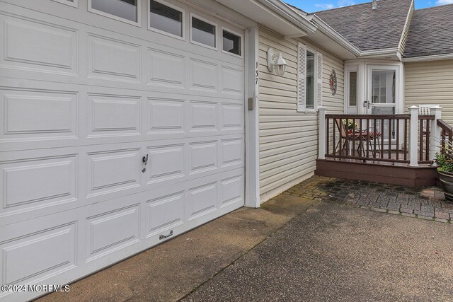 exterior space featuring wooden walls