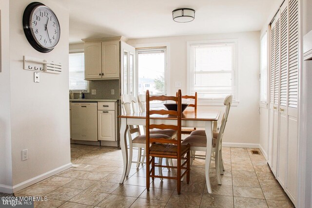 view of dining space