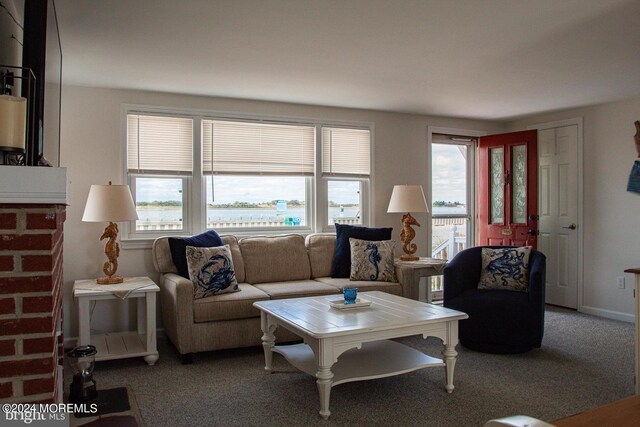 view of carpeted living room