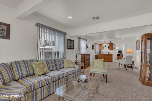 view of carpeted living room