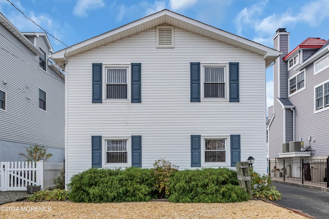 view of front of home with central AC unit