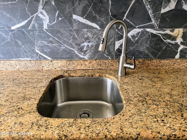 interior details featuring sink