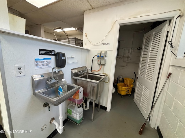 laundry room with sink