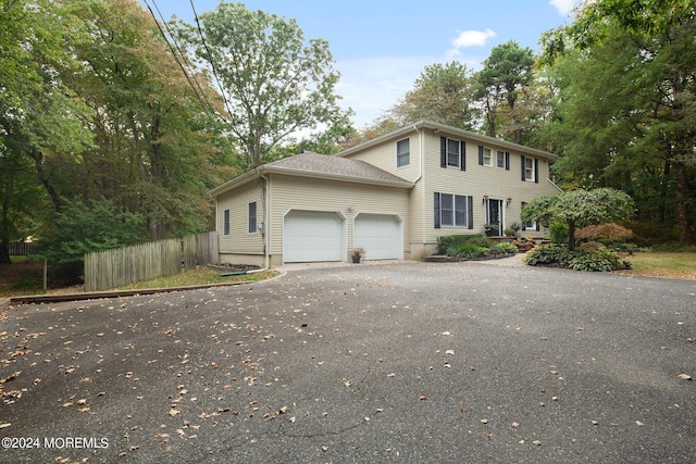 view of front facade with a garage