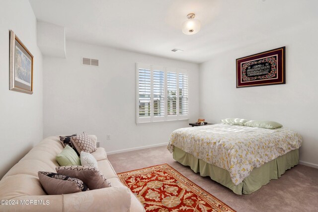 bedroom with carpet