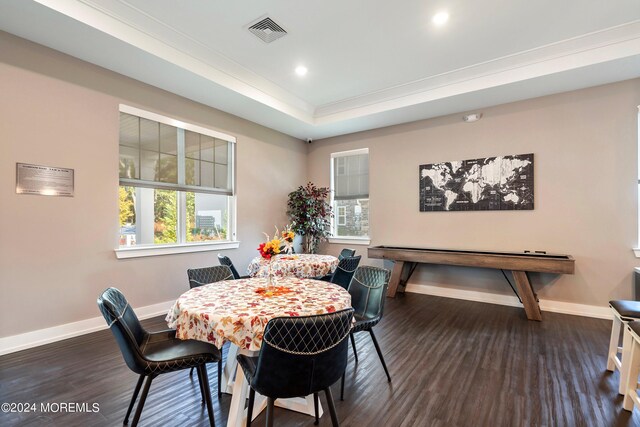 dining room featuring dark wood-type flooring