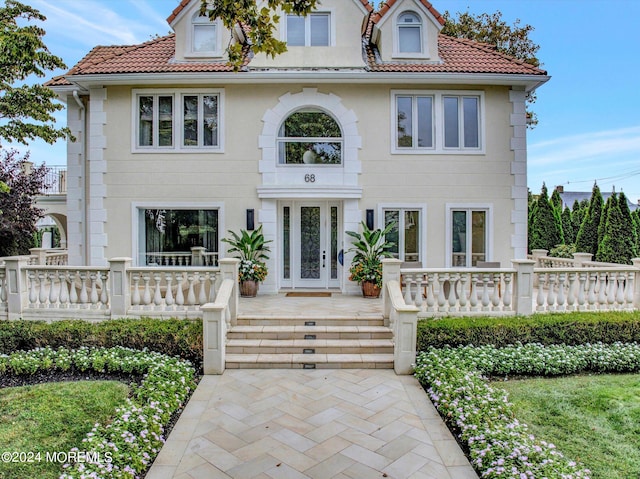 view of front of house featuring french doors