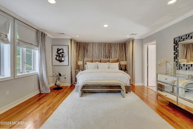 bedroom featuring wood-type flooring