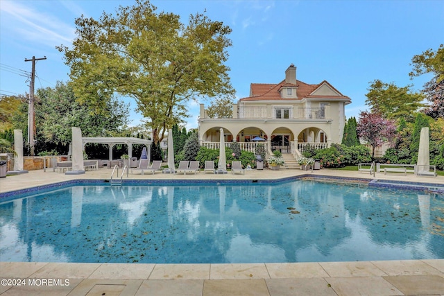 view of pool with a patio area