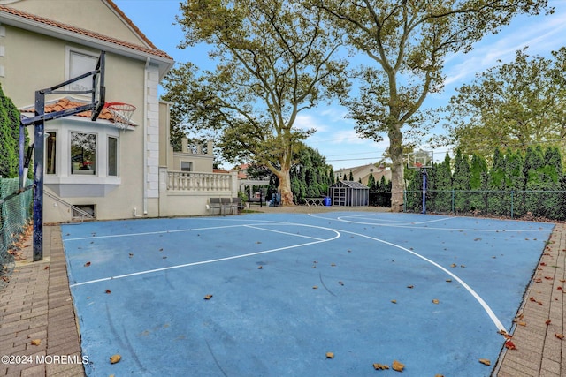 view of basketball court