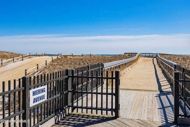 view of dock area