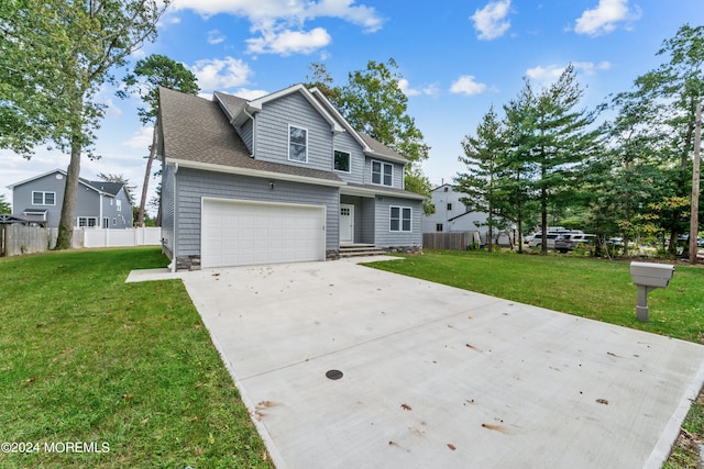 view of front of house with a front yard