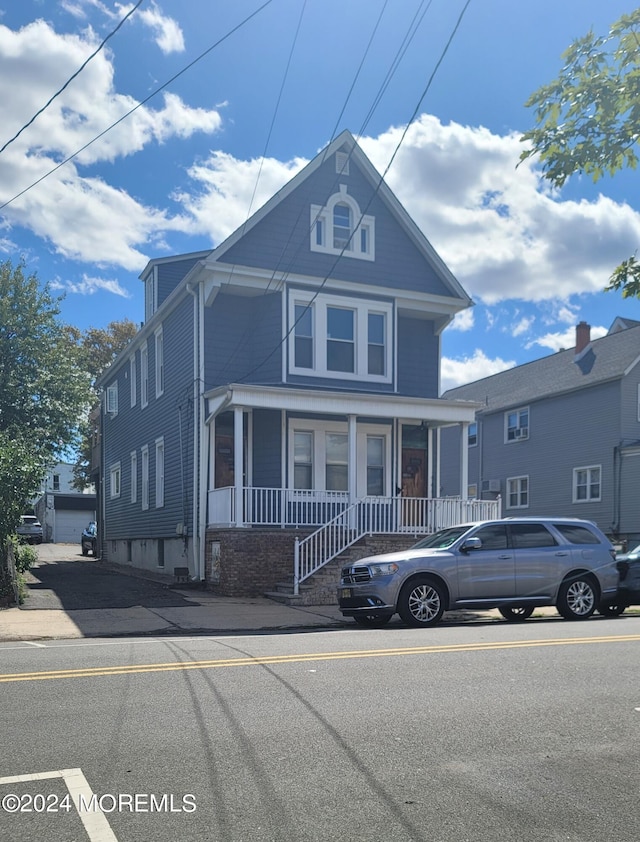 view of front of property with a porch