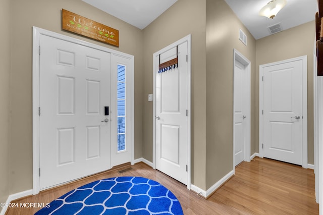 foyer featuring hardwood / wood-style flooring