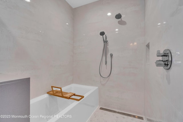 49 N Cherokee Ln, Brick, NJ 08724 - full bathroom with a tile shower and a bathtub