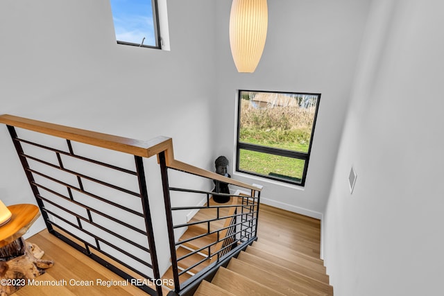 49 N Cherokee Ln, Brick, NJ 08724 - stairs featuring wood finished floors and baseboards