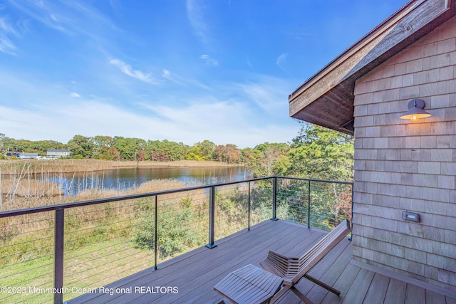 49 N Cherokee Ln, Brick, NJ 08724 - deck featuring a water view