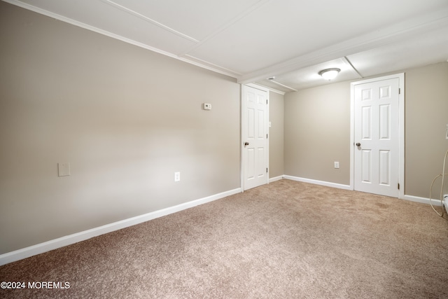 view of carpeted spare room