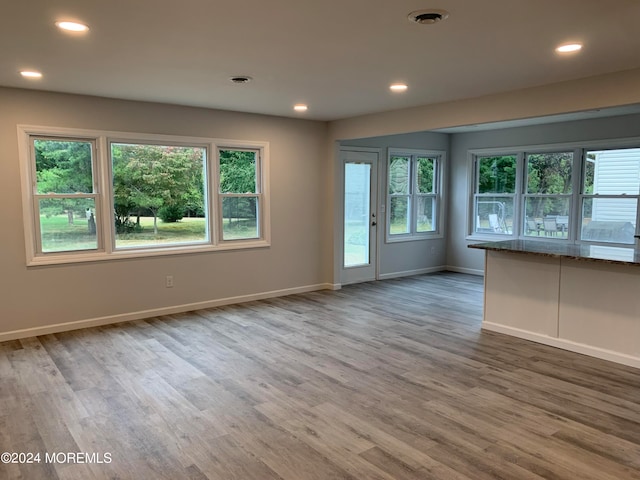 empty room featuring hardwood / wood-style floors