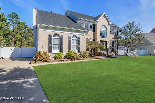 view of front of home featuring a front yard