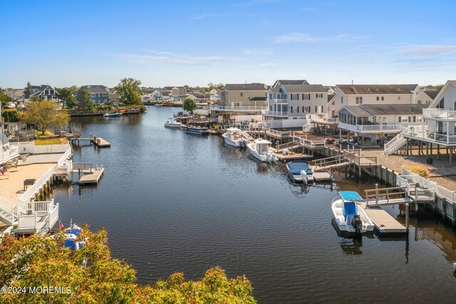 exterior space with a dock