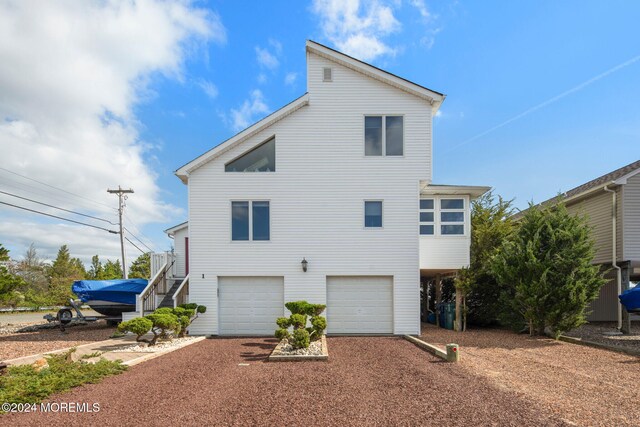 exterior space featuring a garage