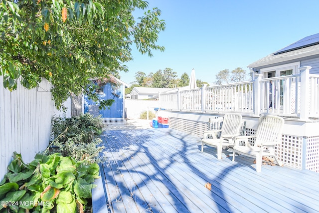 view of wooden deck