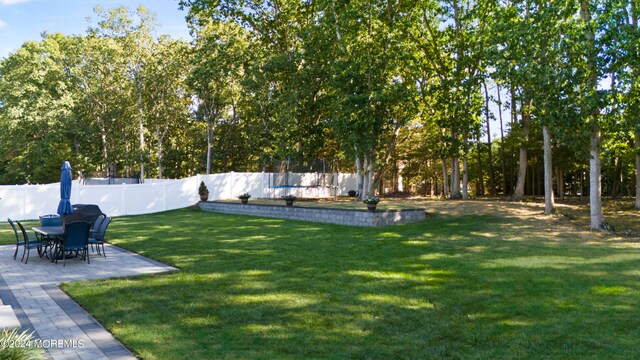 view of yard with a patio