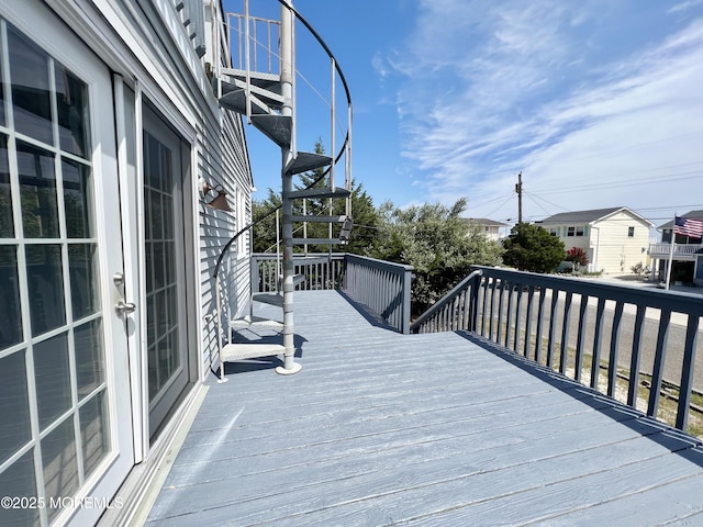 wooden deck with stairs