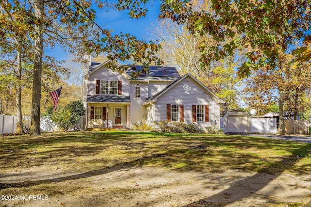 view of property featuring a front yard