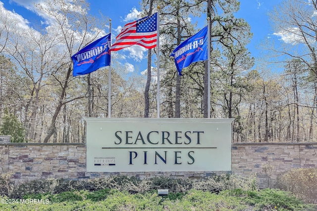 view of community sign