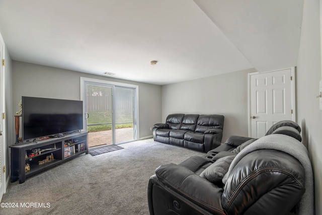 living room featuring carpet floors