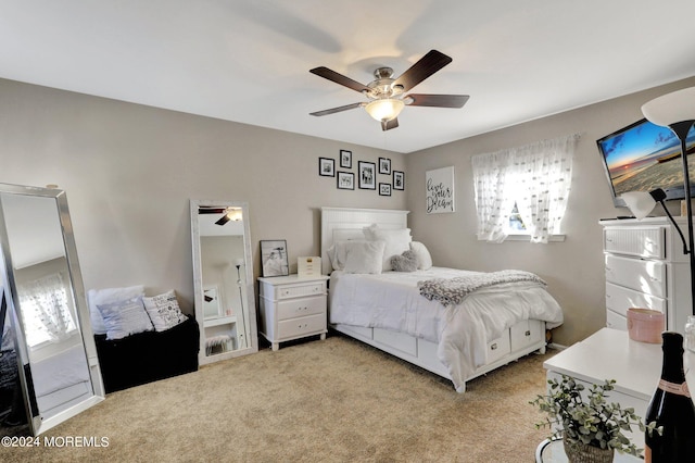 46 Markwood Dr, Howell, NJ 07731 - bedroom featuring ceiling fan and light carpet